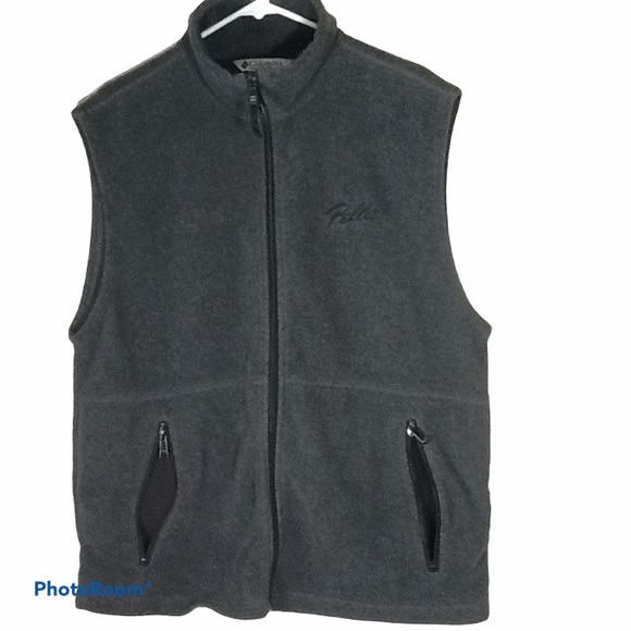 Columbia Pella Gray Fleece Vest Sz Large - Picture 1 of 8